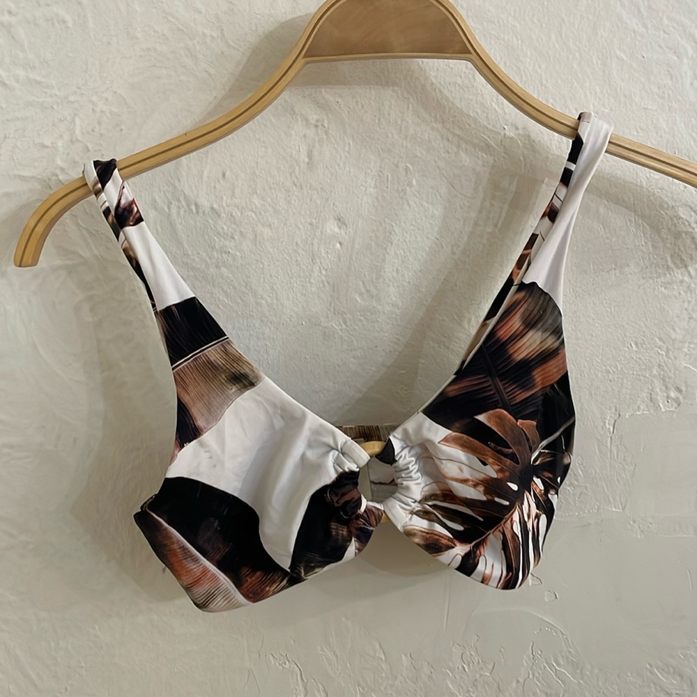 MYBRAZILIANSHOP Women's Caramel Blossom Cassia Bikini Top M White Multi
